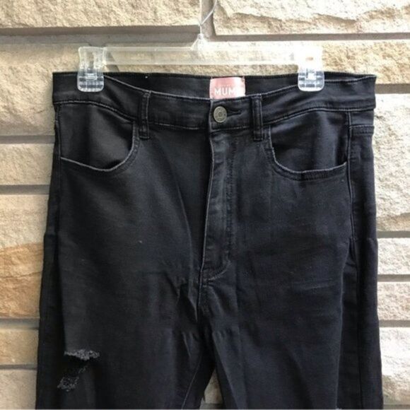 SHOW ME YOUR MUMU SOHO ZIP UP SKINNIES IN VINTAGE BLACK 31 - Picture 9 of 12